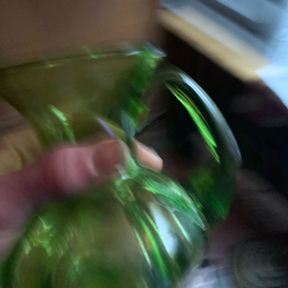 Beautiful Green Glass Pitcher - Picture 5 of 6